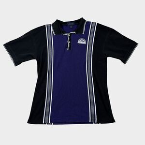 Vintage Colorado Rockies Antigua Polo Shirt Mens XL MLB Baseball Purple Stripe